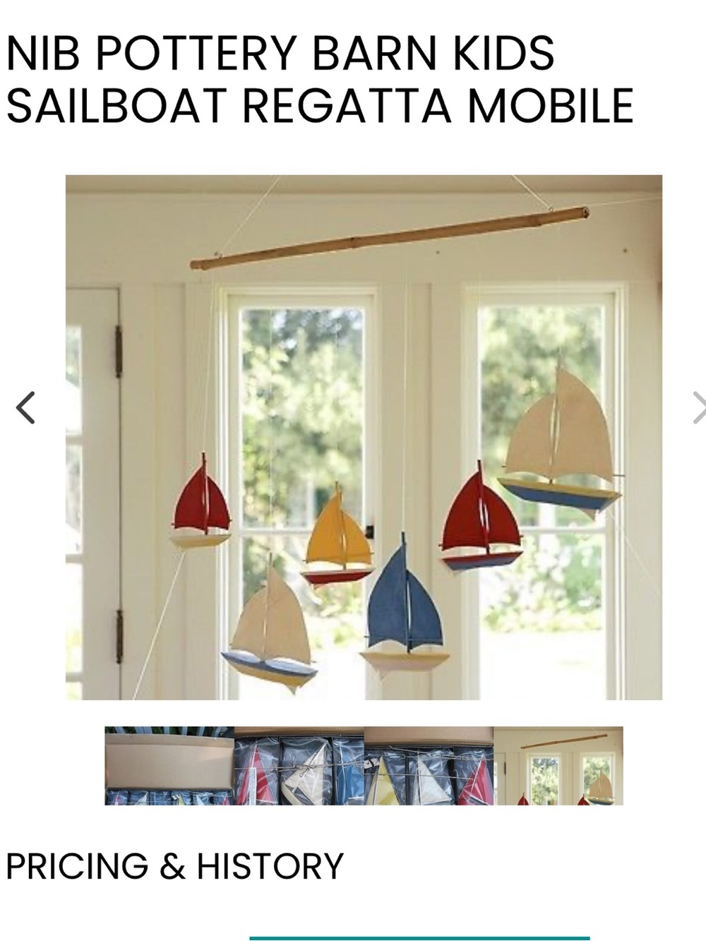 Pottery barn sailboat mobile